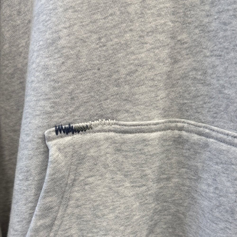 Abercrombie & Fitch Accented Light Gray Popover Hoodie - Picture 2 of 10